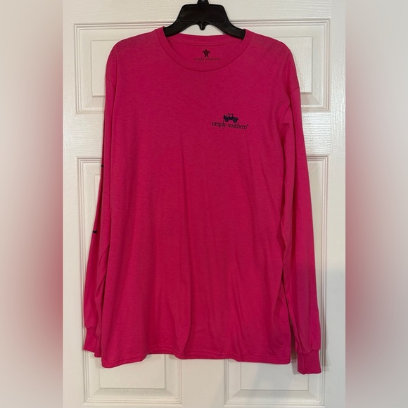 Womens Simply Southern “LIVE WHAT YOU LOVE ” Pink T Shirt sz Medium EUC - Picture 3 of 12
